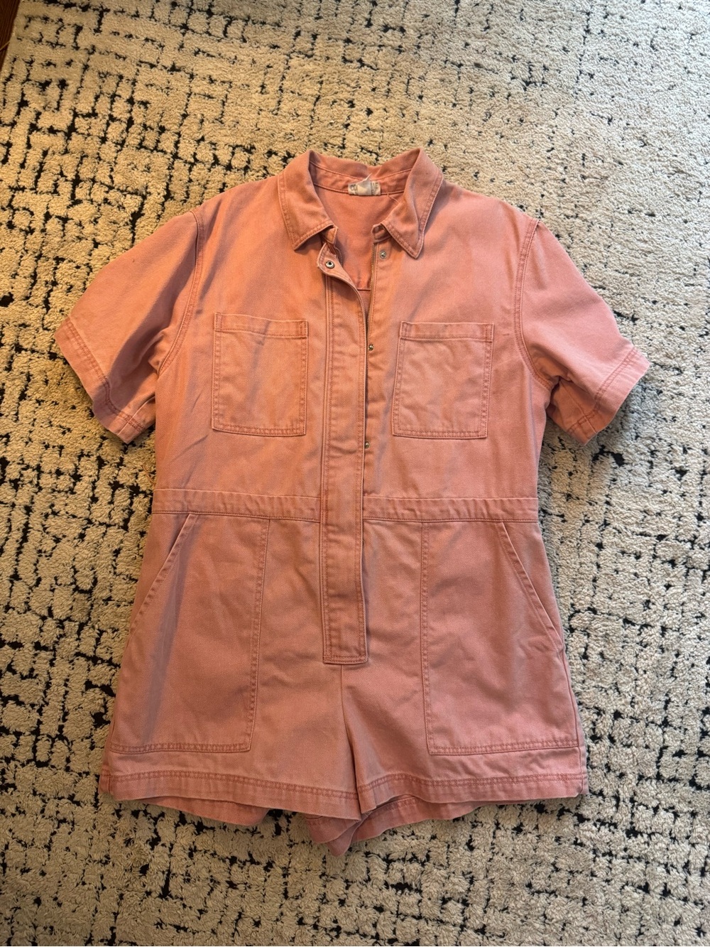 Target Pink Short-Sleeve Utility Romper